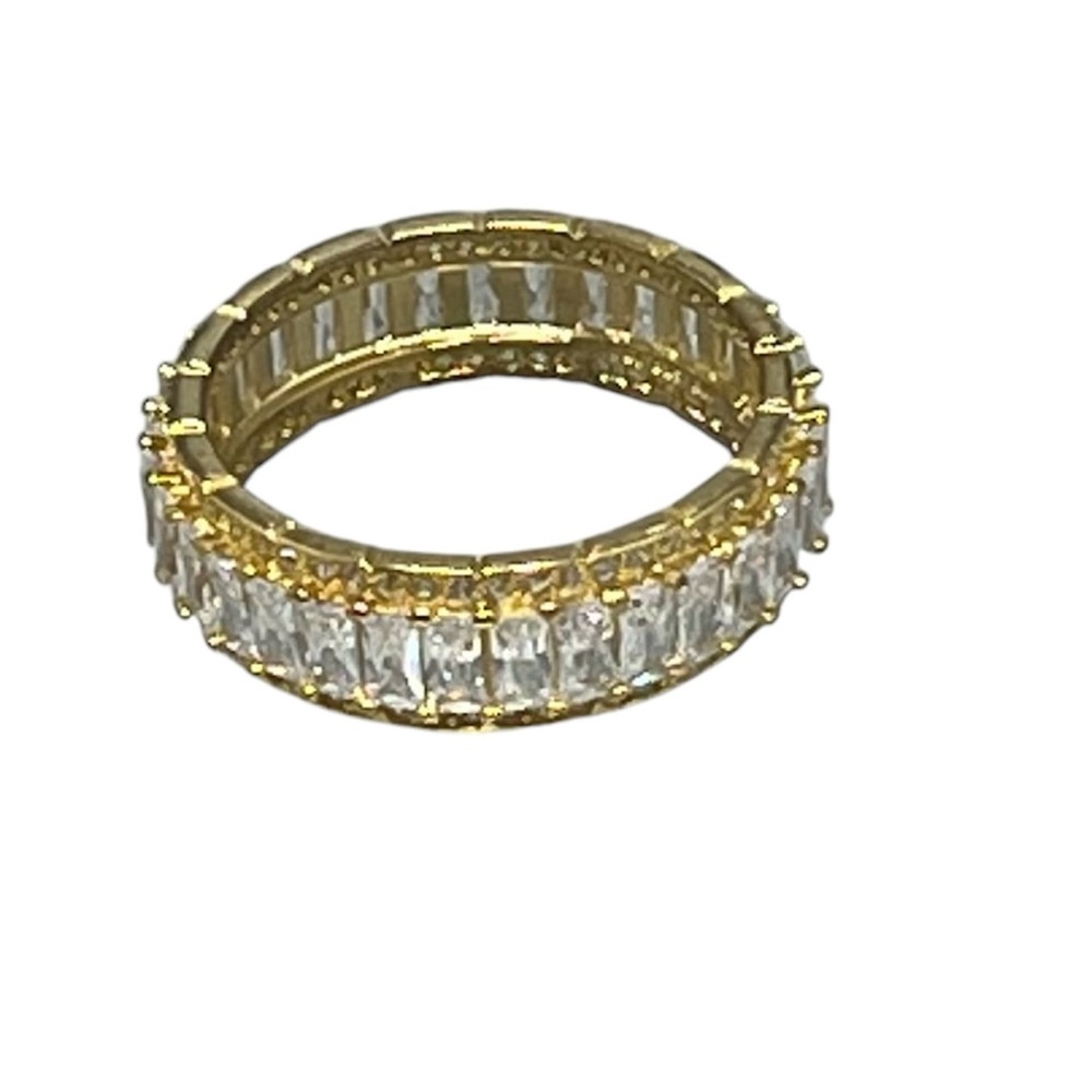 Cubic Zirconia Emerald And Baguette Cut Eternity … - image 1